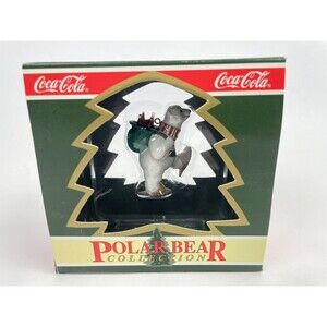 Coca-Cola Backpacking Polar Bear Christmas Ornament KG  Xmas Bottle 1994 New